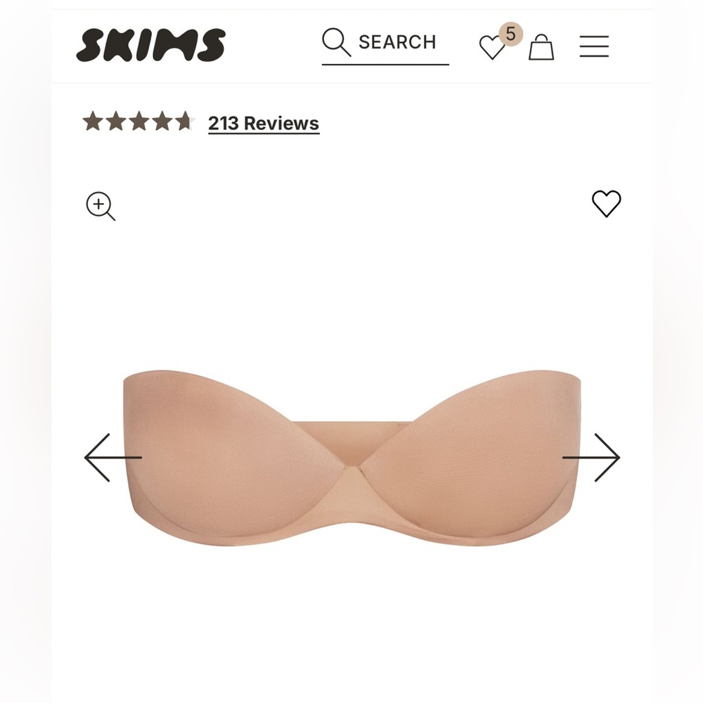 Skims ultimate strapless push up bra